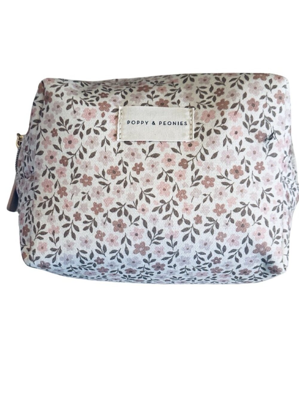 NEW Poppy & Peonies Floral🌸 Cosmetic Bag - Lined - Zipper Close- Ltd Edition
